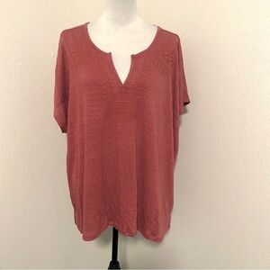 Cable & Gauge Women’s Blouse Mauve Size 2X NWT